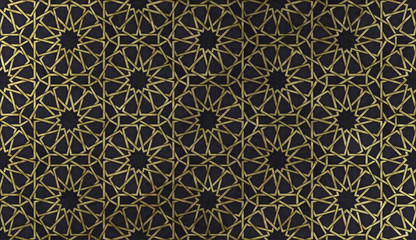 Obraz premium Islamic decorative pattern with golden artistic texture.