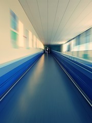 Hospital corridor, zoom blurred background