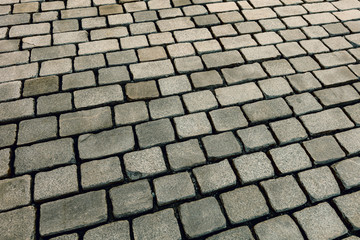 Stone  tile road in Zagreb