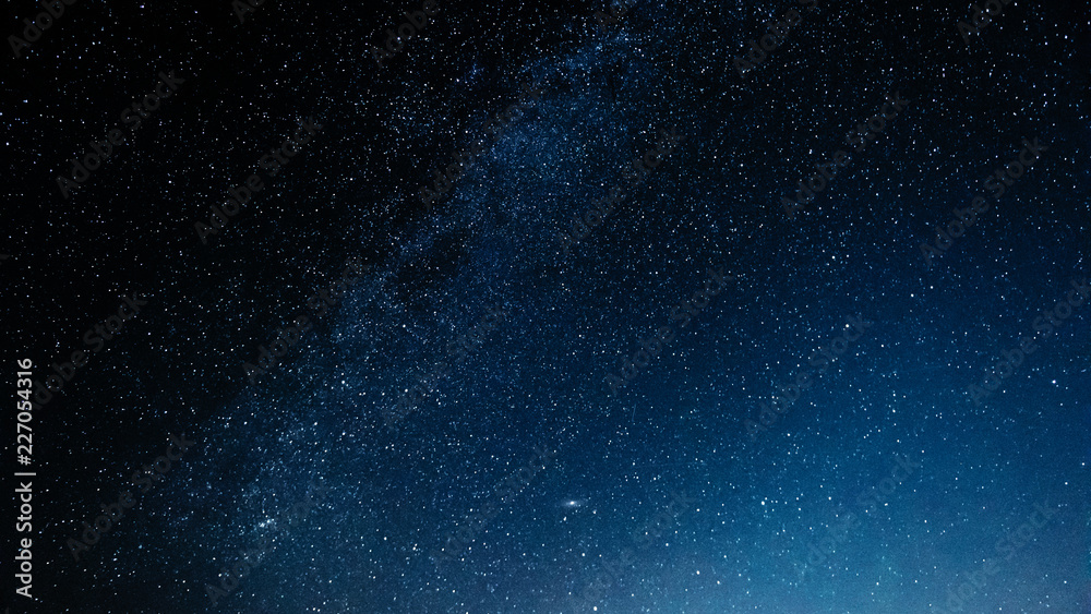 Wall mural night sky with stars and galaxy in outer space, universe background
