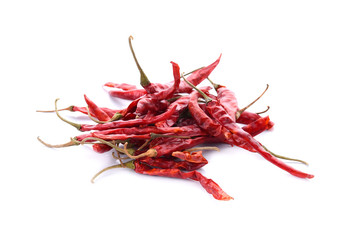 dried chili isolated on white background