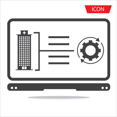 Developing, App Browser and Coding icon vector isolated on white background.