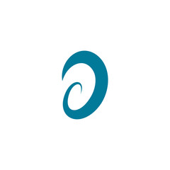 Fototapeta premium Letter D swoosh wave logo icon symbol illustration