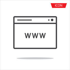 www icon online website or internet icon vector isolated on white background.