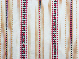 embroidered fabric with parallel stripes, Ukrainian folk embroidery