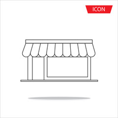 Shop or store, supermarket icon vector isolated on white background.