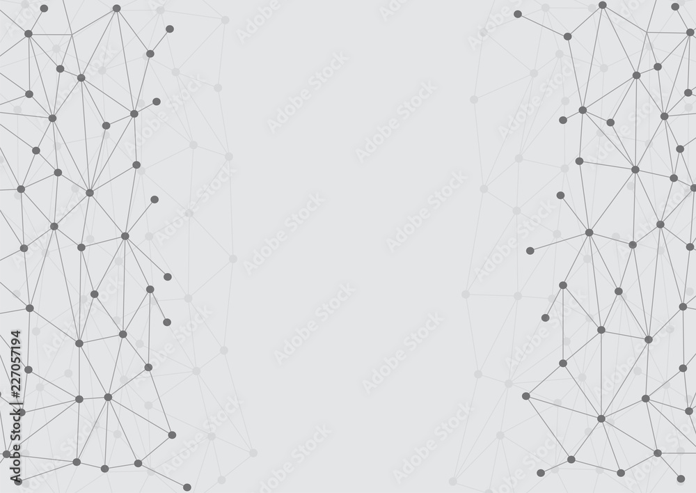Wall mural polygonal connection abstract background
