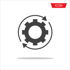 Setting icon vector, Tools, Cog, Gear Sign Isolated on white background. 