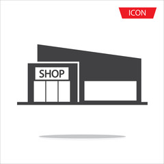 Shop or store, supermarket icon vector isolated on white background.