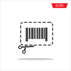 Bar Code Modern Simple Flat Barcode. Marketing  icon vector isolated on white background.
