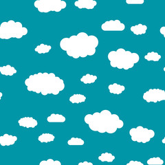 Sky and clouds. Flat geometric pattern texture. Multicolor abstract background for print and textile