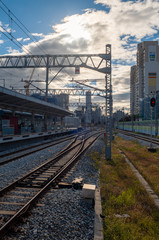 Fototapeta premium Empty train station 