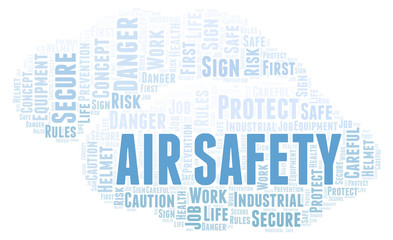Obraz premium Air Safety word cloud.