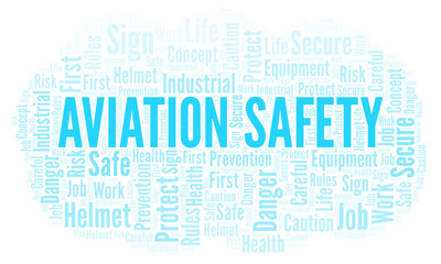 Obraz premium Aviation Safety word cloud.