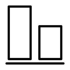 Bottom Alignment Computer Interface User Program vector icon