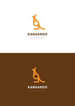 Kangaroo logo template.