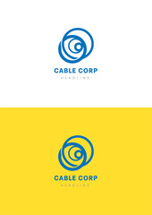 Cable corporation logo template.