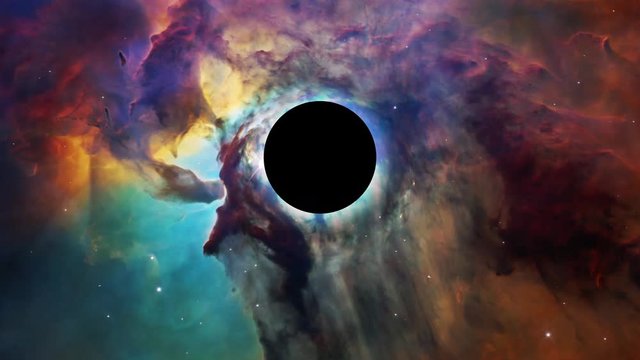 Gravitational lensing near a black hole, elements of this image furnished by NASA, UP.