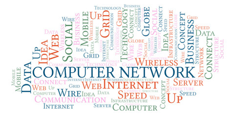 Fototapeta premium Computer Network word cloud.