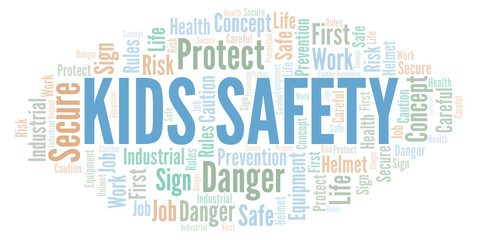 Obraz premium Kids Safety word cloud.