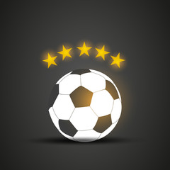 Obraz premium Five star soccer ball