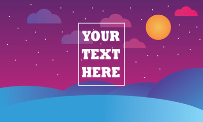 Flat landscape design