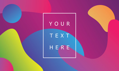 Minimal fluid colorful background