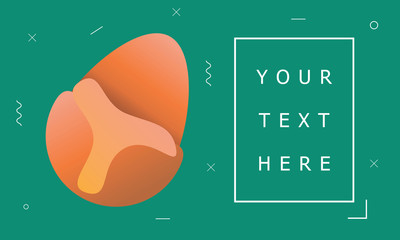 Minimal orange abstract shape