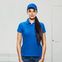 The girl works as a courier.