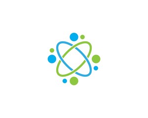 molecule logo vector