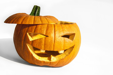 Big Smiling Halloween Pumpkins with Open Head