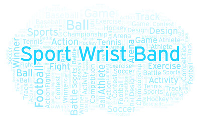 Fototapeta premium Sport Wrist Band word cloud.