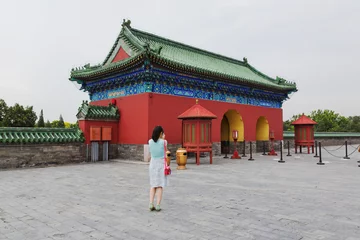 Wandaufkleber Touristen besuchen den Himmelstempel in Peking, China © lapas77