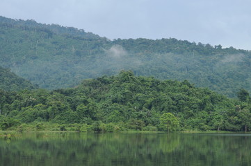 Fototapeta na wymiar landscape of mountain in lake