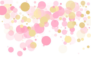 Rose gold confetti circle decoration 