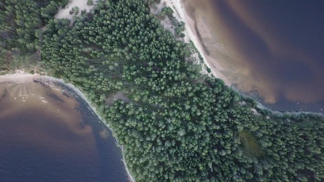 Besov nos cape. Karelia, Lake Onega shore landscape