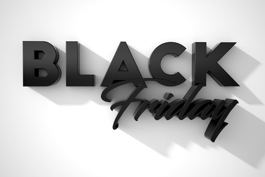 Black Friday 3D banner with shadows
