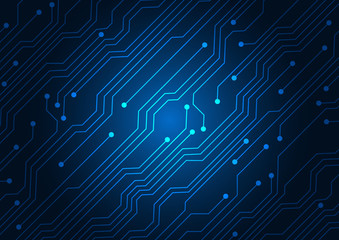 Abstract background blue color technology concept. Vector illustration dots and lines social network and connecting.