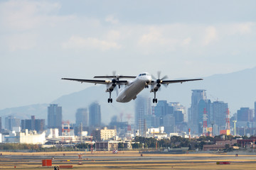 Bombardier DHC-8-Q400(Dash 8) taking off
