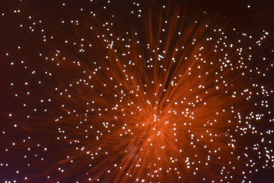 Fire crackers in the sky Christmas and new year celebration  