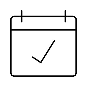 Calendar Ceck Interface UI UX Software App vector icon