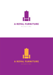 Obraz premium Royal furniture logo template.