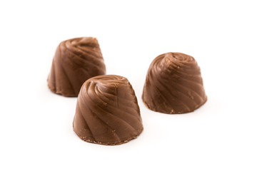 pieces of bonbons isolated on white background
