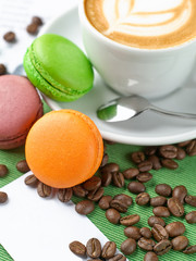 macarons and coffee