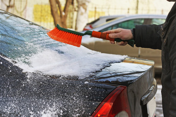 Car in winter.