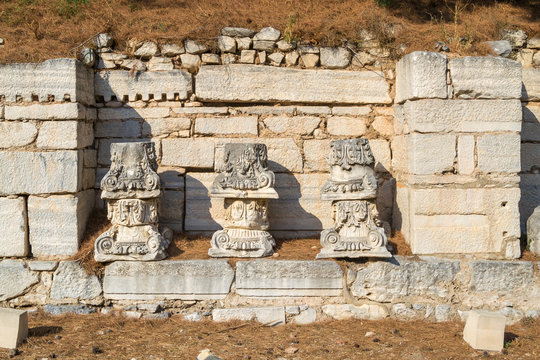 A bunch of old greek capitals, Ephesus - Turkey