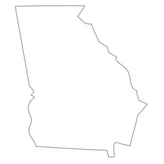Georgia - map state of USA - obrazy, fototapety, plakaty