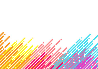 Obraz premium Banner templates memphis style geometric pattern. Colorful apstract background with lines, circles, squares and copy space. Vector Illustration.