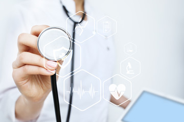 Medical concept. Health protection. Modern technology in medicine.