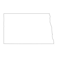 North Dakota - map state of USA